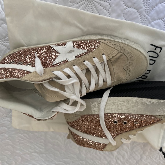 NEW NEVER WORN Golden goose midstar gold sparkle - Picture 5 of 5